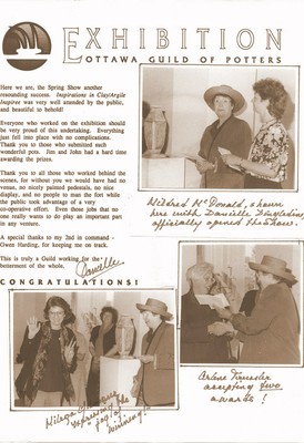 The Ottawa Guild of Potters, Historical Timeline, since 1973.