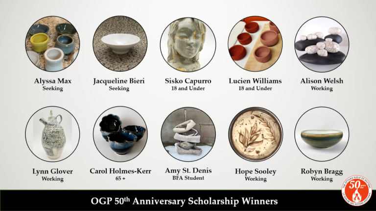 The Ottawa Guild of Potters, winners of its 50th Anniversary Scholarship